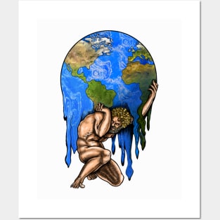 Atlas Greek mythology Posters and Art